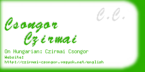 csongor czirmai business card